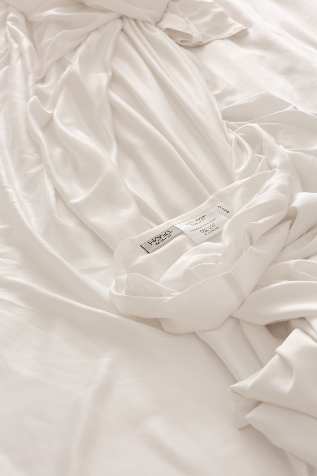 Juego de sábanas TENCEL™ Lyocell Satén blancas